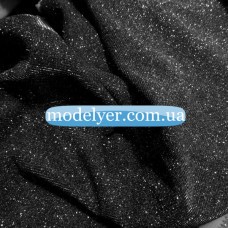 Ткань Трикотаж люрекс (черный)